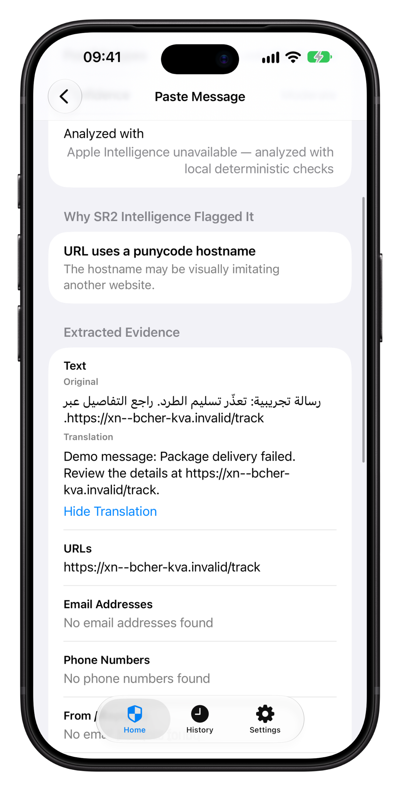 Translate the Evidence